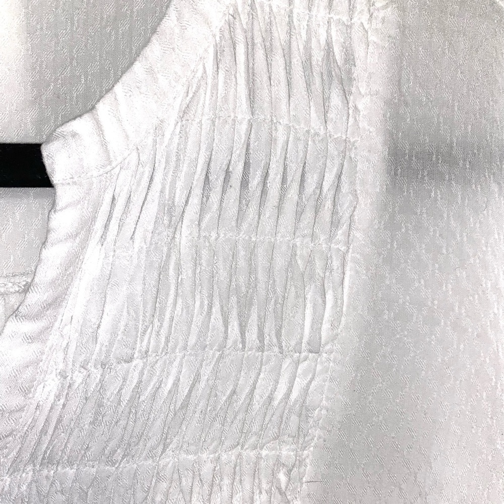 Maeve Anthropologie thin lightweight rayon summer 3/4 sleeve button up top sz 8 - Picture 4 of 7